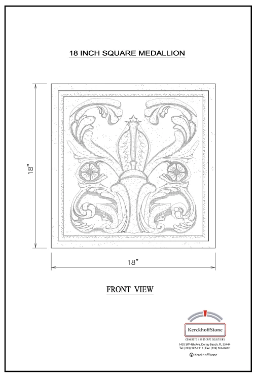 18 Inch Square Medallion