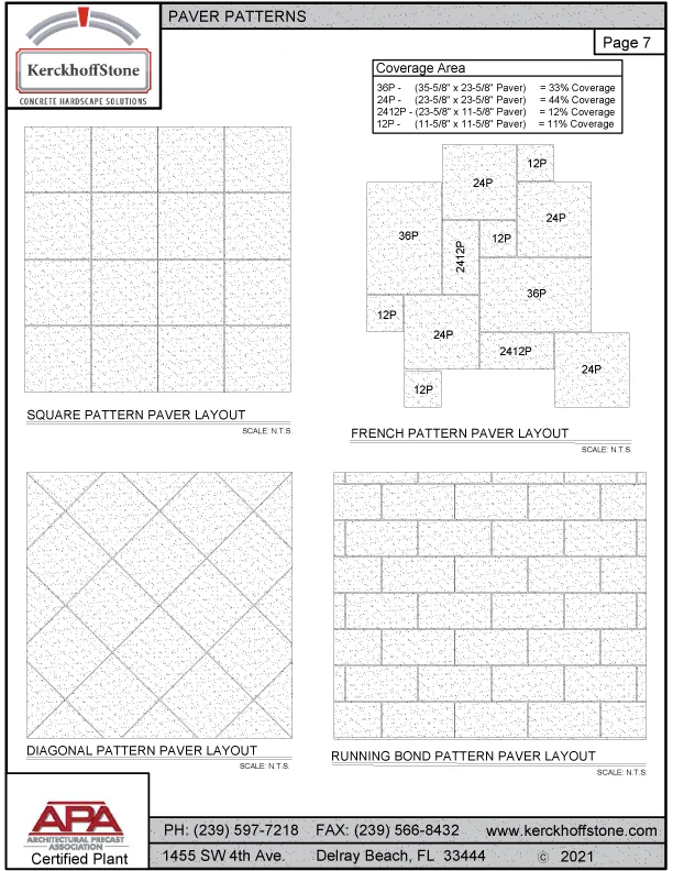 Paver Patterns and Installation Details